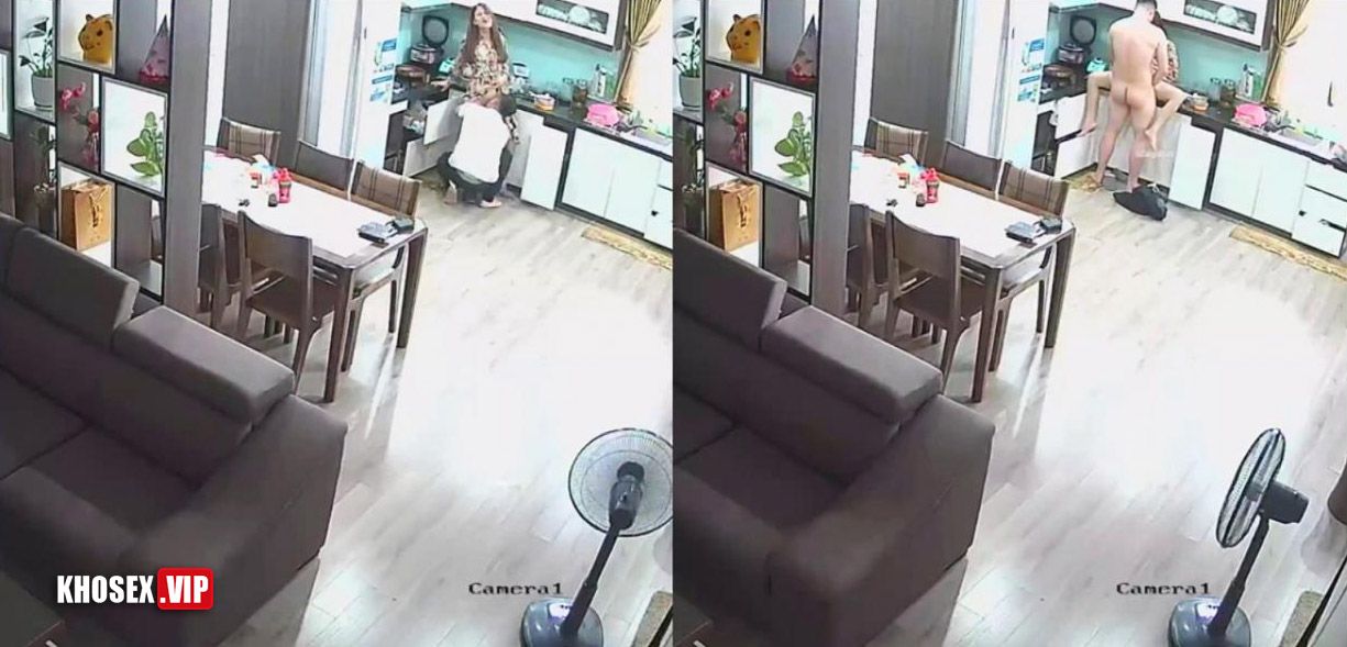 Hack Camera Cặp vợ chồng việt vợ đang nấu ăn thì chồng lột đồ bú lồn và bế lên chịch khắp nhà - Phần 1 - Hình 03